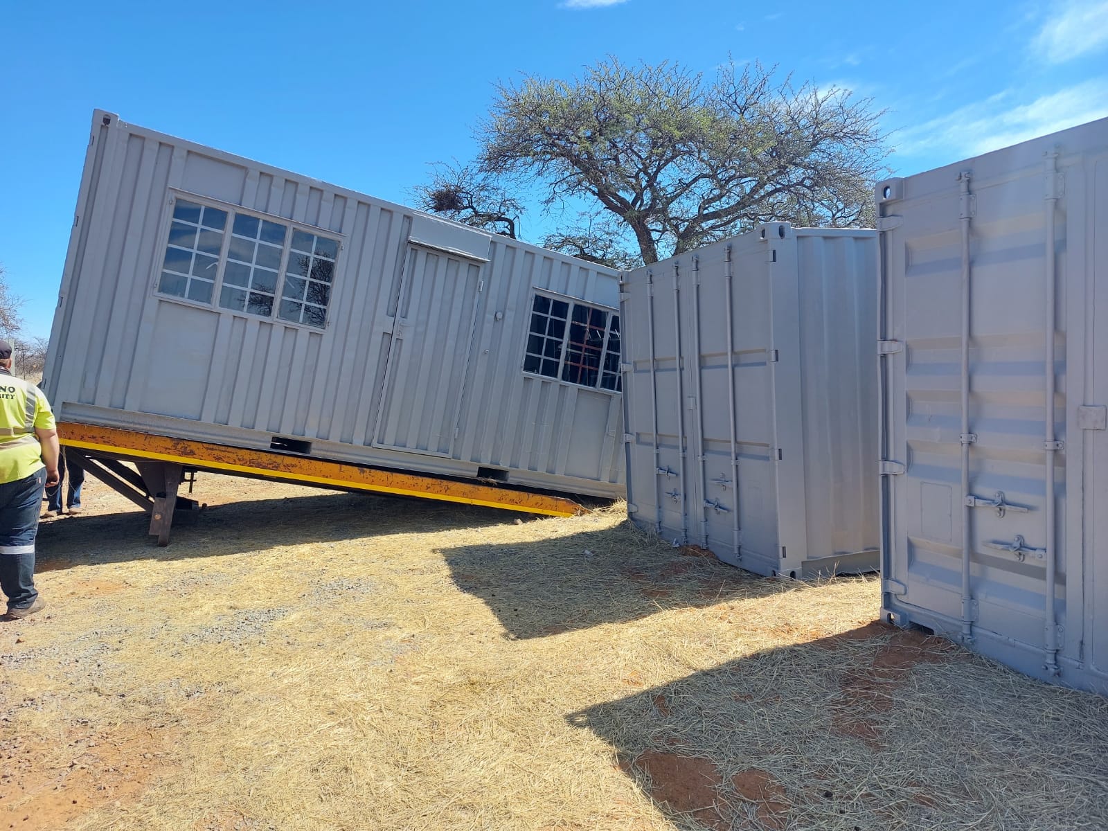 Custom modular shipping container conversion layout